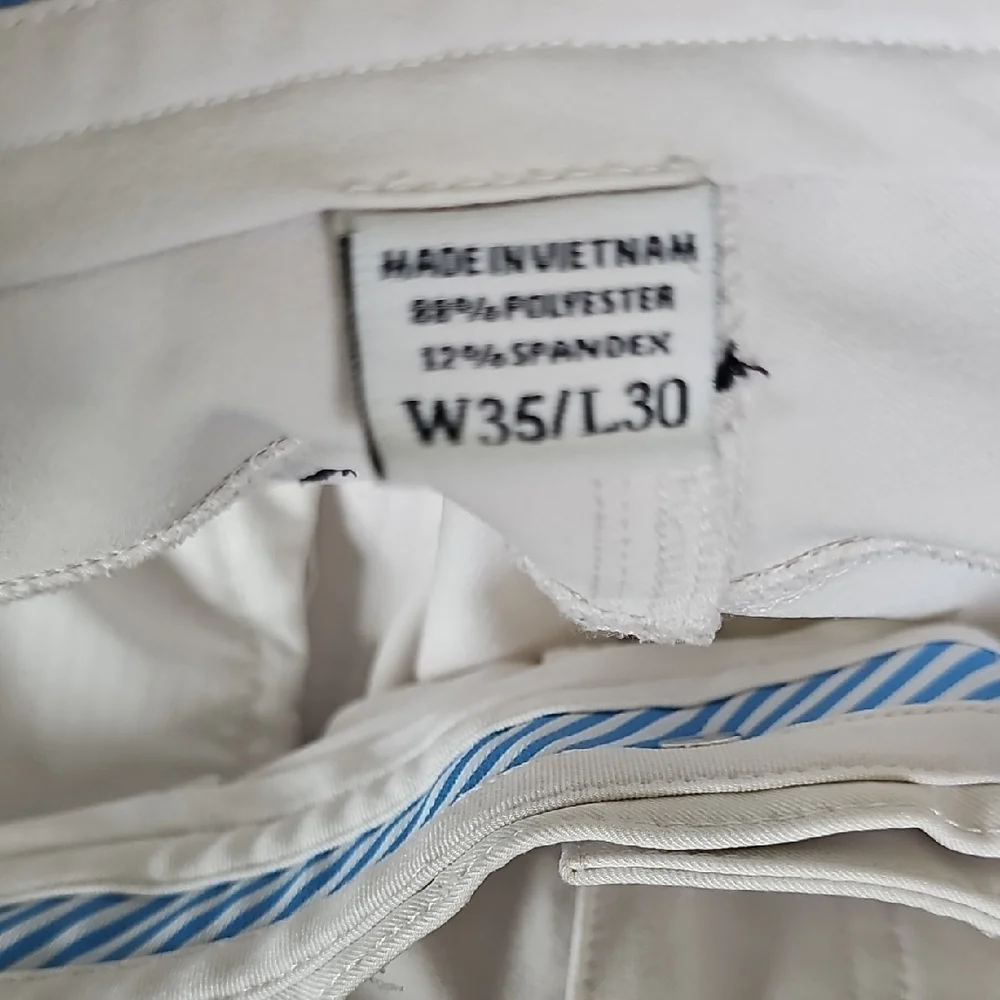 FootJoy Men's Performance Golf Ivory Pants W 35 L 30 - Picture 12 of 14